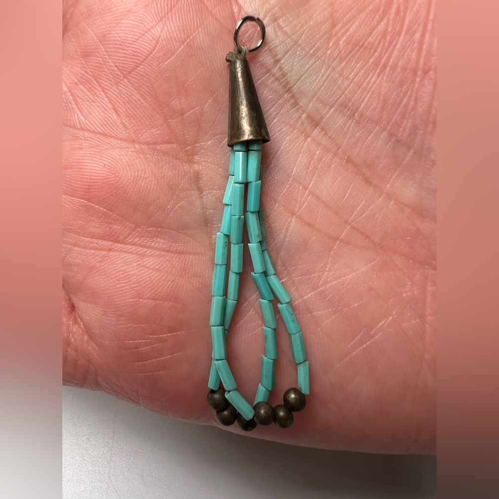 Turquoise Bead Sterling Silver 925 Necklace Pendant